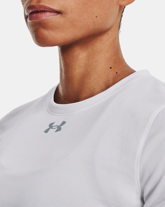 Women's UA Tech™ Team Short Sleeve in White image number 3